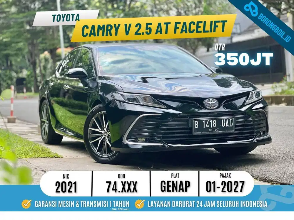 TOYOTA CAMRY 2.5 V AT 2021 FACELIFT PAJAK PANJANG