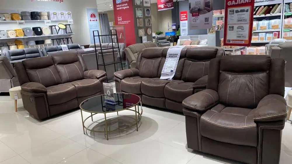 Obral murah sofa set recliner