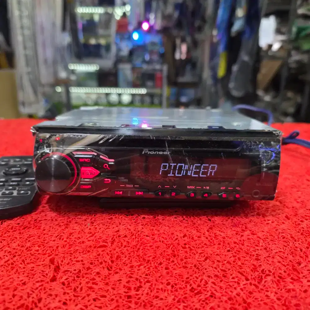 Head Unit Single Din Pioneer DEH-X1850UB USB sudah dipasang Bluetooth