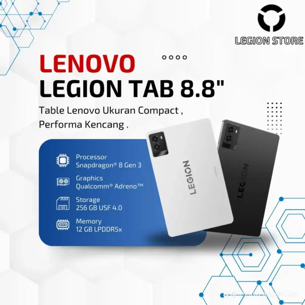 BARU & SEGEL ! LEGION Y700 TABLET TAB GEN 3 RAM 12/256GB GARANSI RESMI