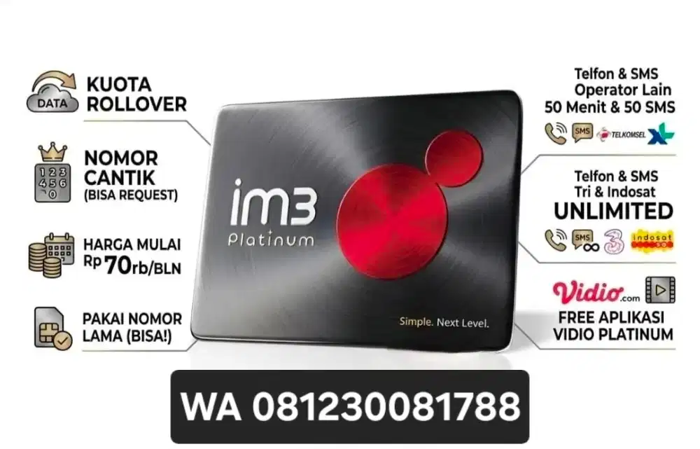 PROMO PAKET INTERNET INDOSAT IM3 PLATINUM KUOTA 200GB SELAMA 3BULAN