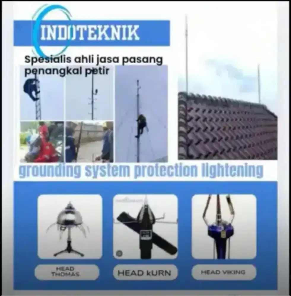 Teknisi ahli jasa pasang anti penangkal petir dan grounding mesin