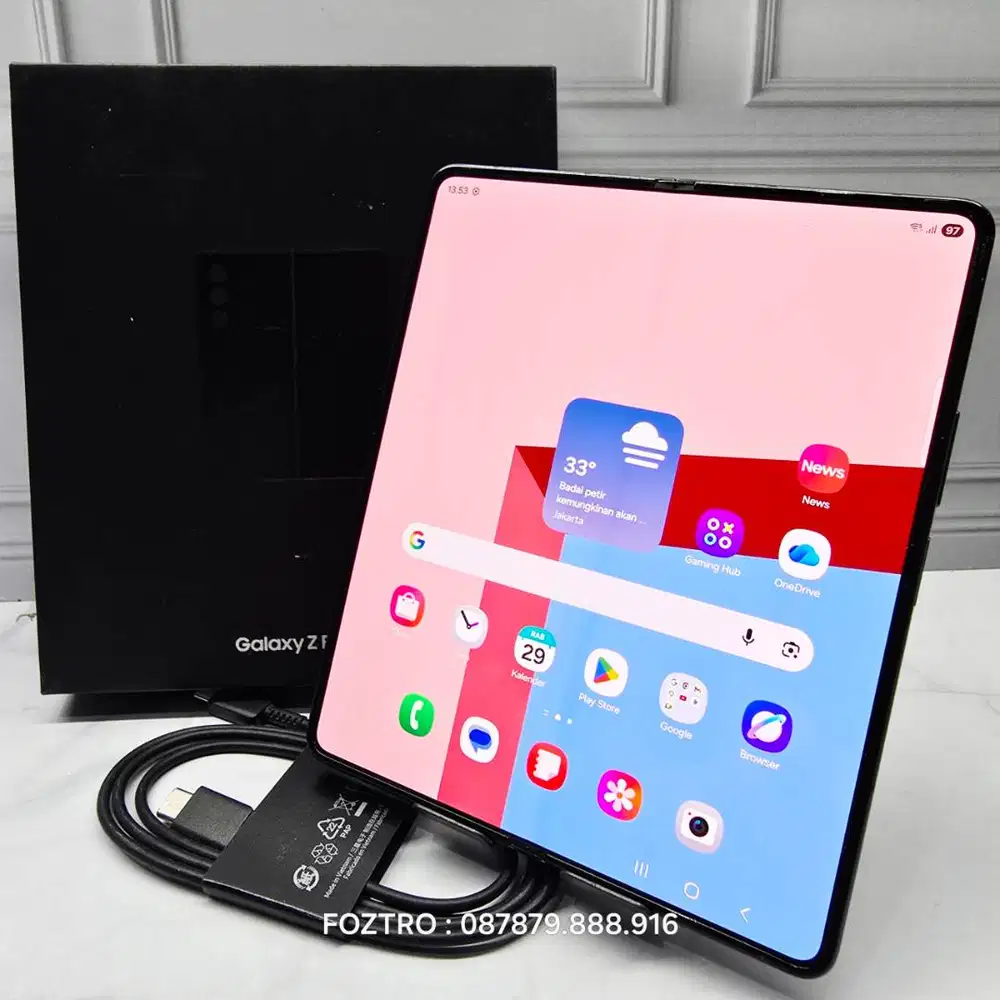 Samsung Galaxy Z Fold 5 12/256GB Fullset Resmi SEIN No Minus