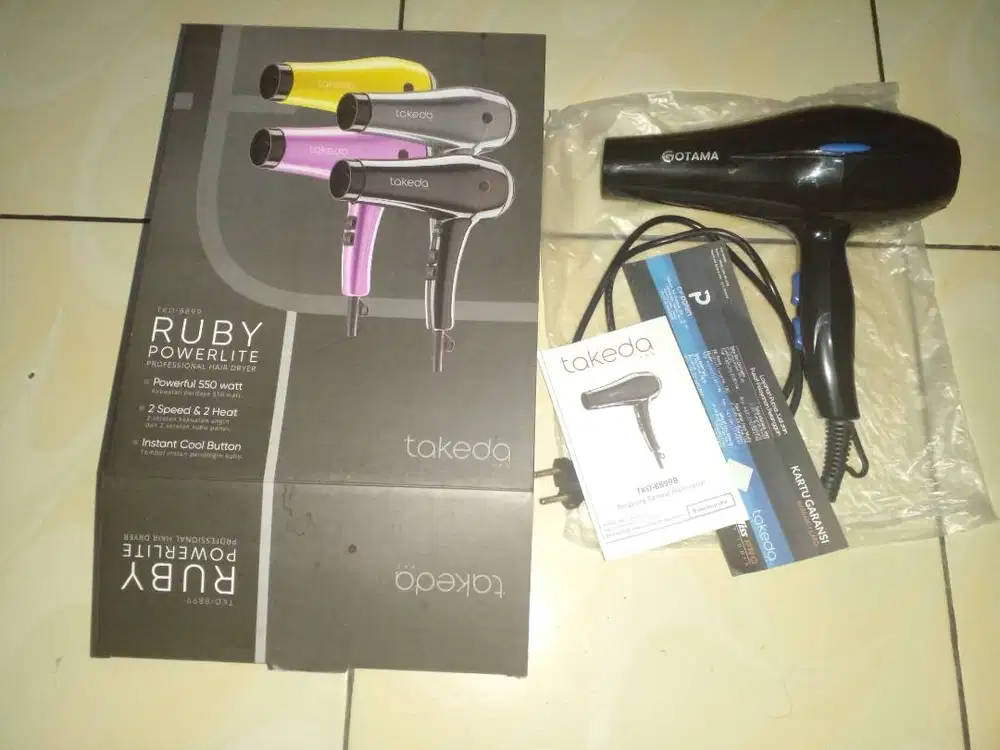 Hairdryer Takeda Pro Ruby TKD-8899B Low Watt & Super Ringan