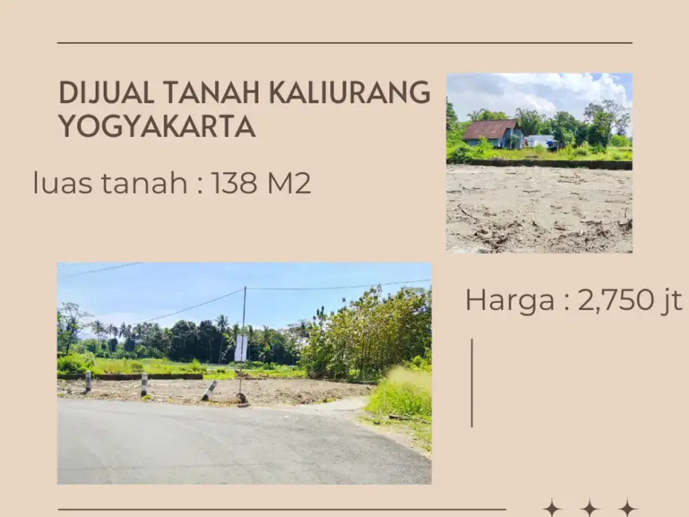 Tanah Yogyakarta sleman Area timur Jl kaliurang km14