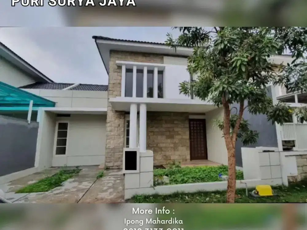 Rumah Dijual Puri Surya Jaya Valencia 1 Lantai Siap Huni