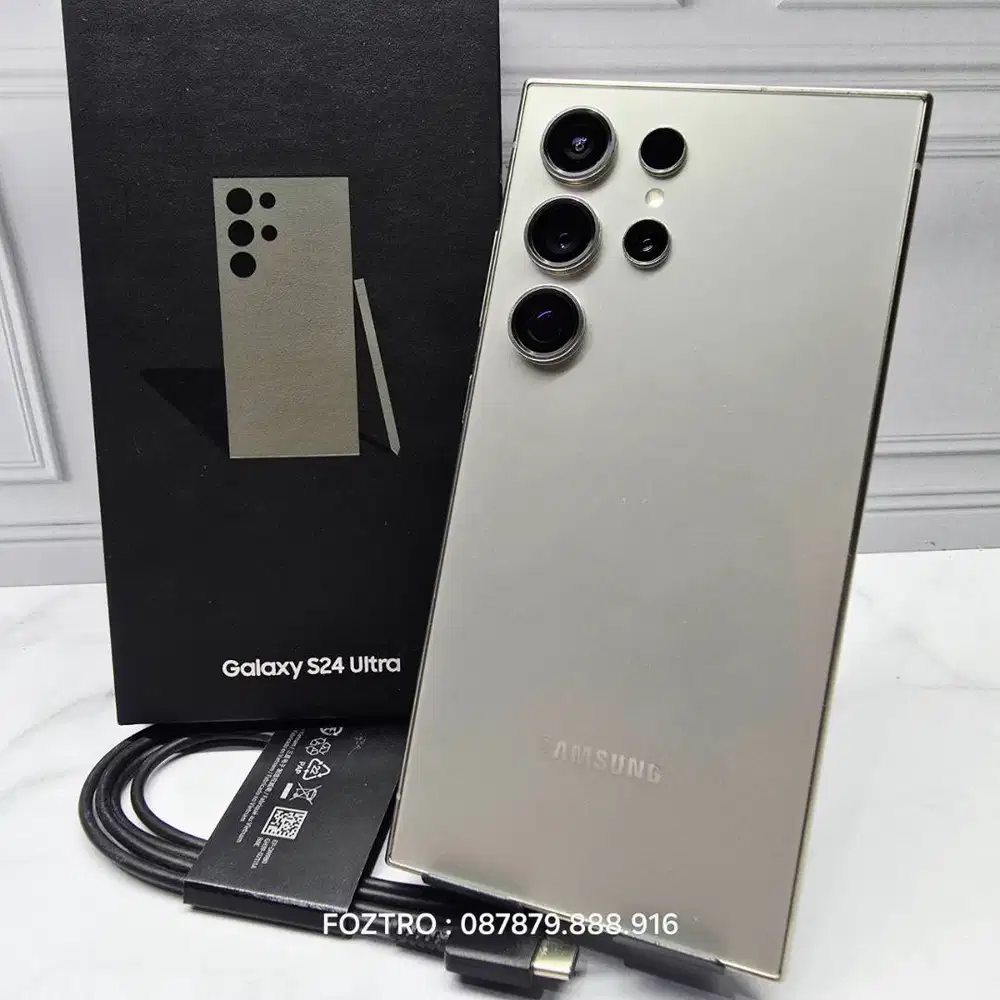 Samsung Galaxy S24 Ultra 512GB Titanium Grey Fullset Resmi No Minus