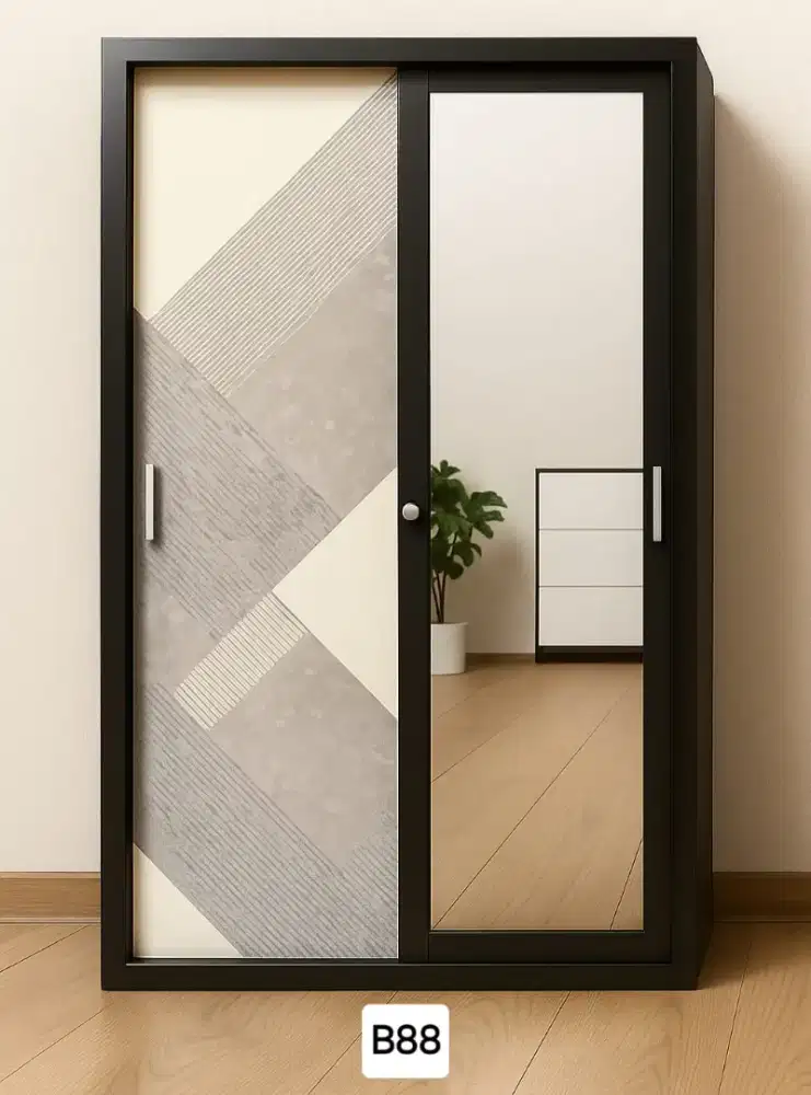 Lemari pakaian besi 2 PT jumbo