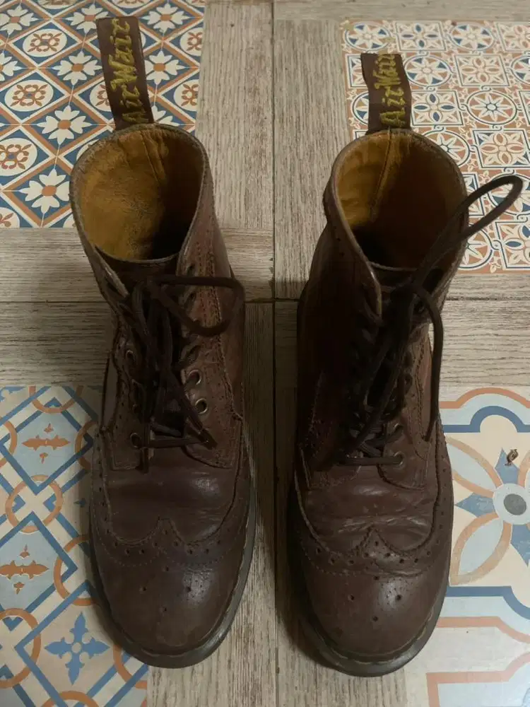 Dr martens wingtip brogue brown faded (rare)