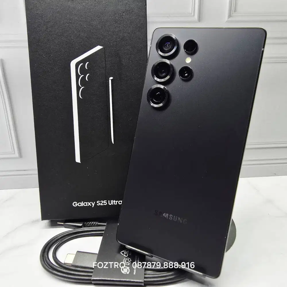 Samsung Galaxy S25 Ultra 12/512GB Jet Black Fullset Resm Like New`