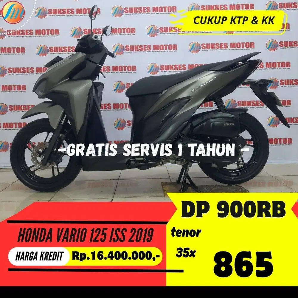DP PROMO 900RIBU HONDA VARIO 125 ISS 2019 ANGSURAN SANGAT TERJANGKAU