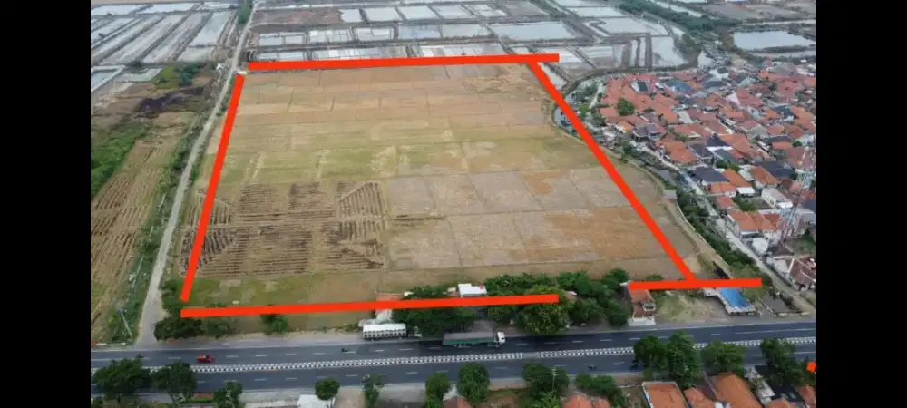 Dijual kavling gudang/industri 5ha Jl. Pantura ; Gebang