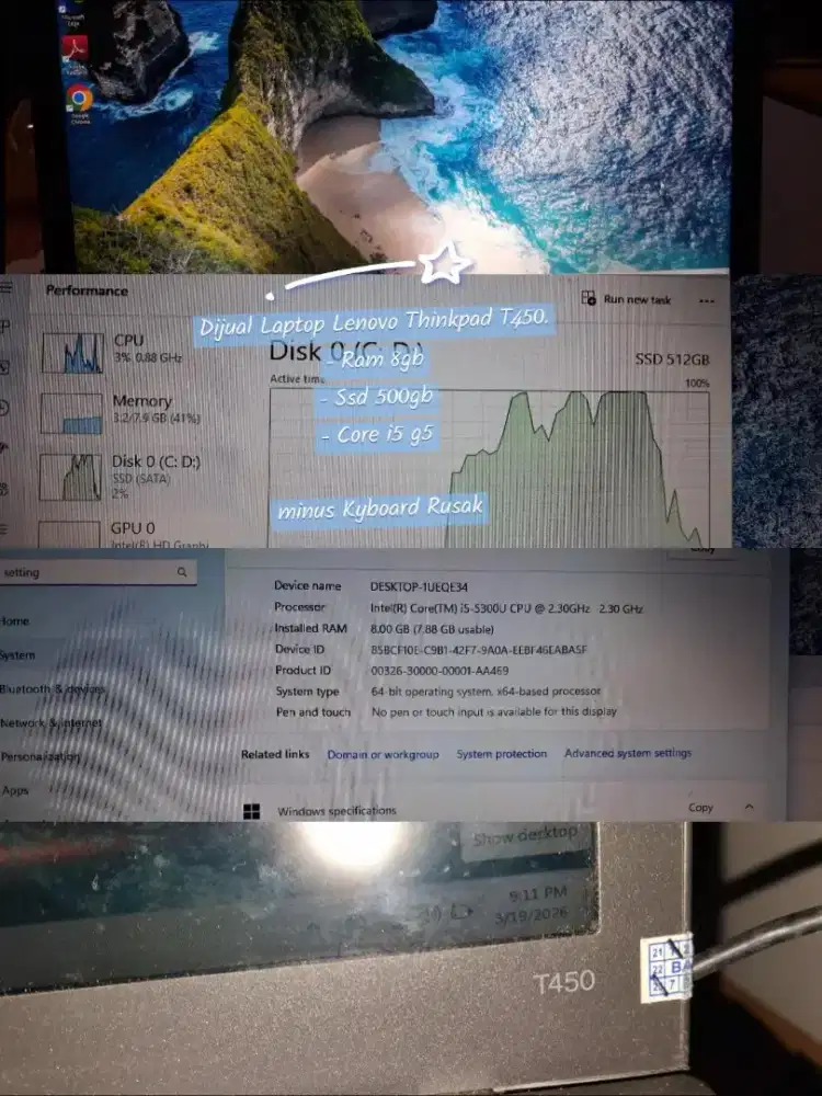 Thinkpad Lenovo T450