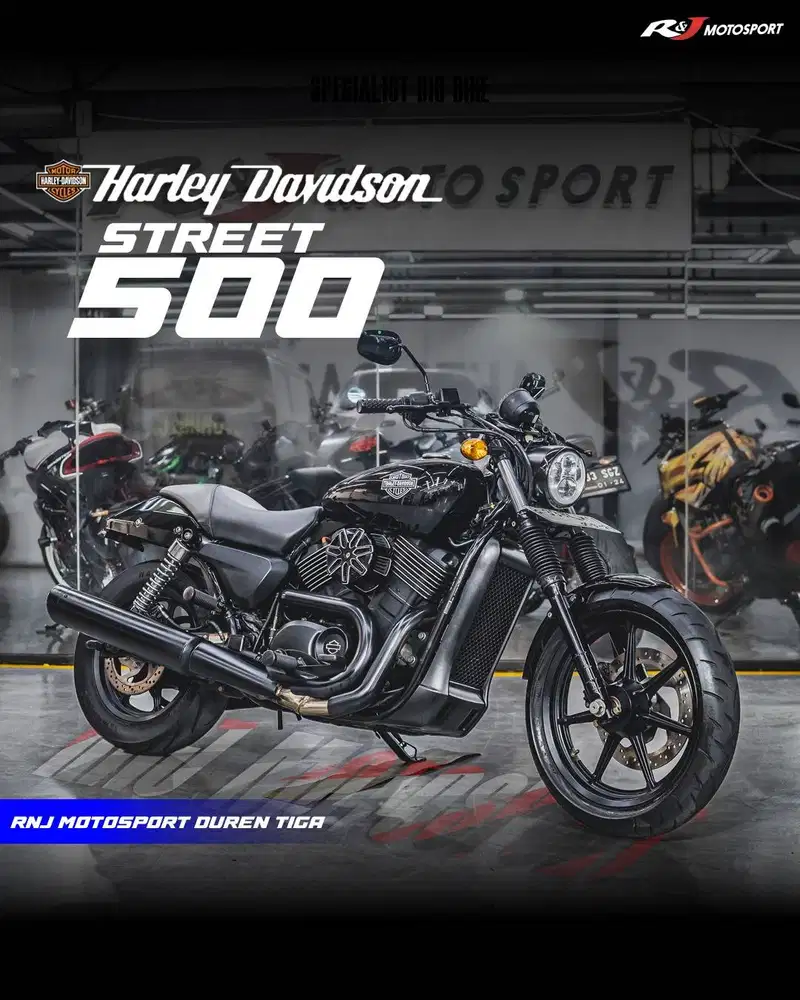 Full Paper Harley Davidson Street 500cc Warna Hitam Km 8.000an