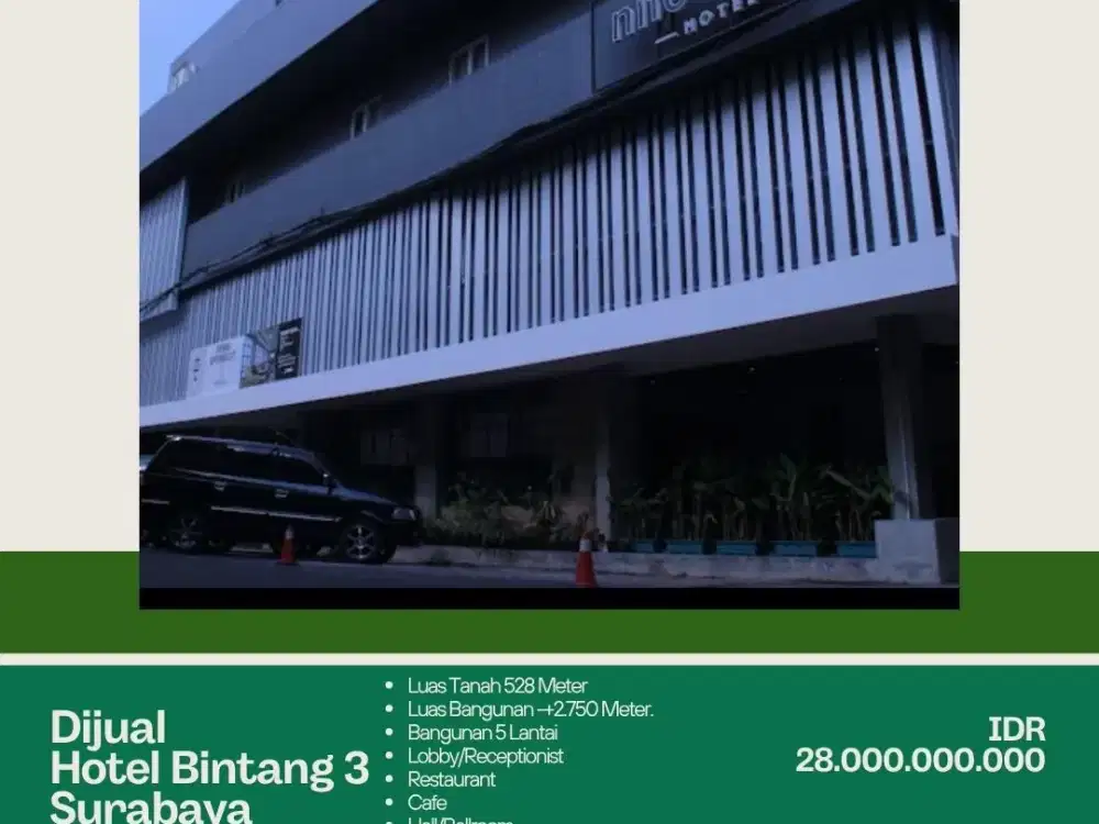 DIJUAL HOTEL MASIH AKTIF SURABAYA (DIJUAL DENGAN IJIN USAHANYA)