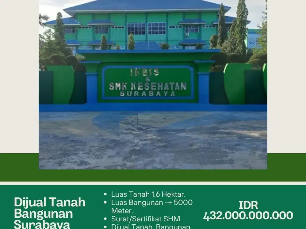 DIJUAL TANAH DAN BANGUNAN BONUS USAHA DAN IJIN USAHA SURABAYA TIMUR