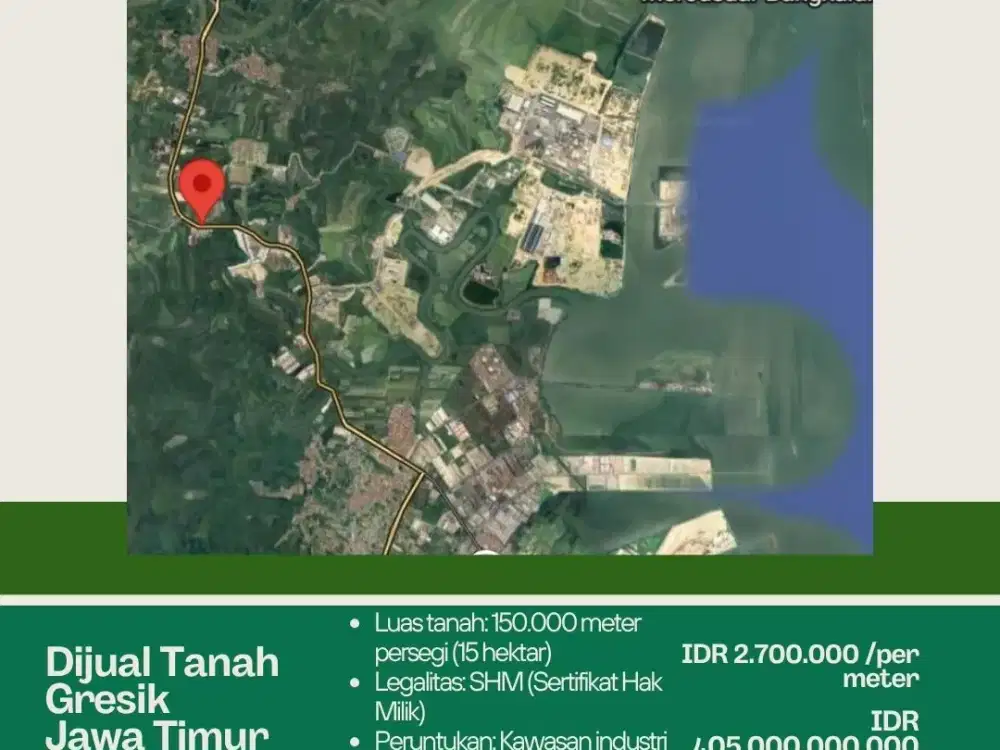 DIJUAL TANAH GRESIK DEKAT JIPE MANYAR