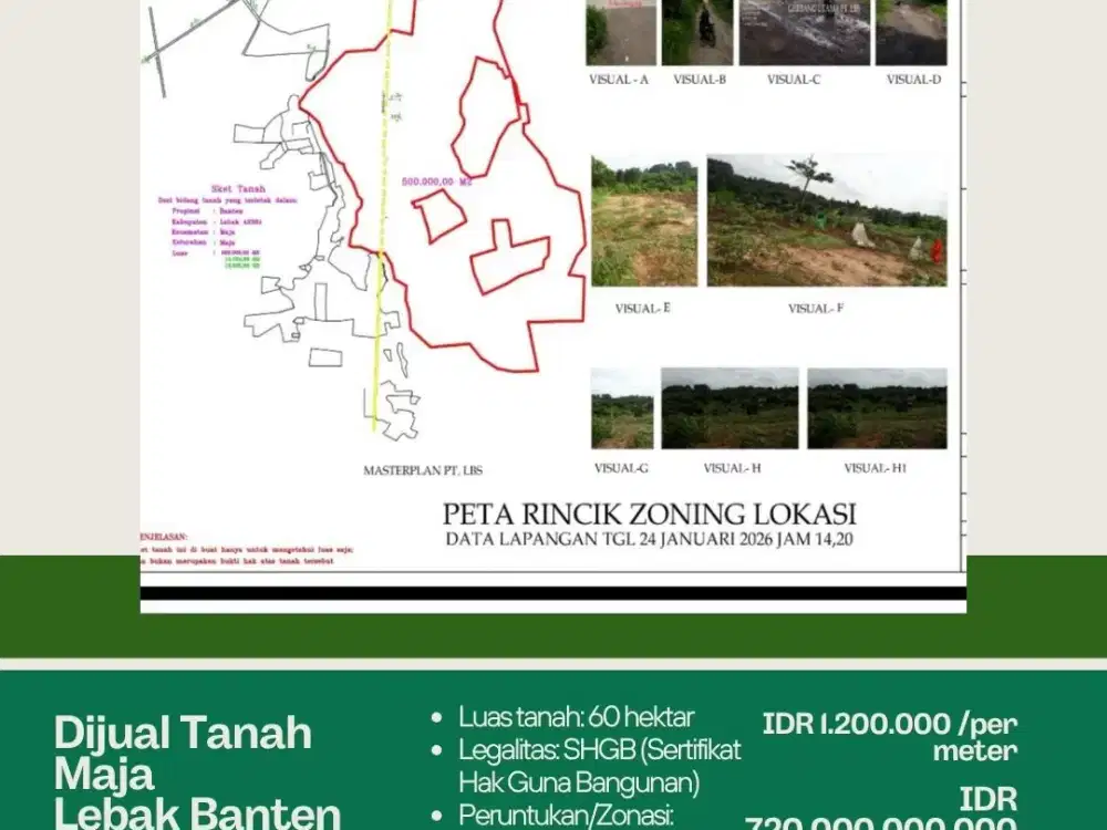 DIJUAL TANAH MAJA LEBAK BANTEN