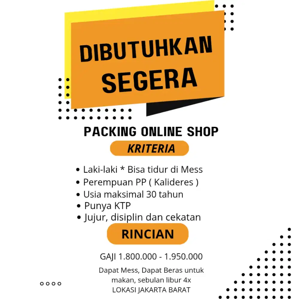 Loker packing olshop