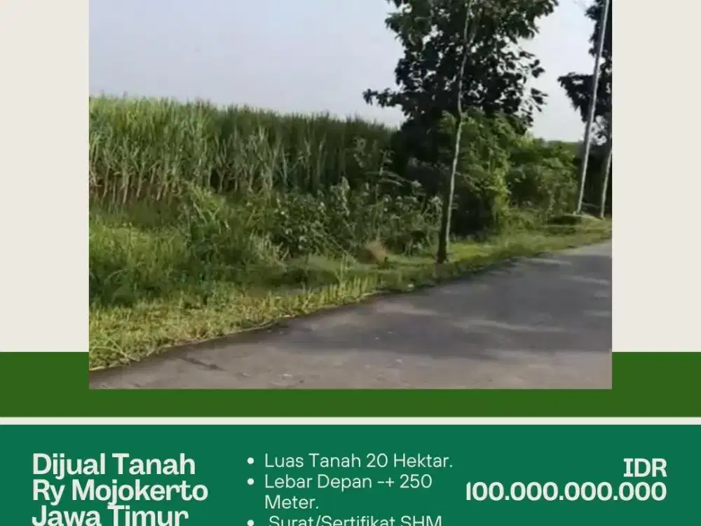 DIJUAL TANAH KOMERSIL RAYA MOJOKERTO