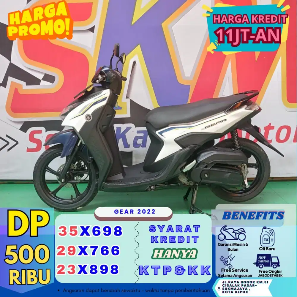 ( gear 2022 DP:500 proses 1 hei garansi mesin 6 bulan cash credit