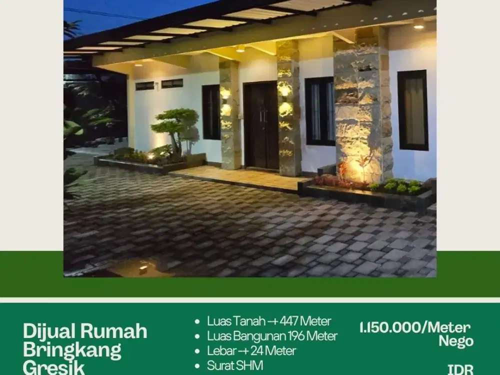 DIJUAL CEPAT RUMAH BRINGKANG GRESIK