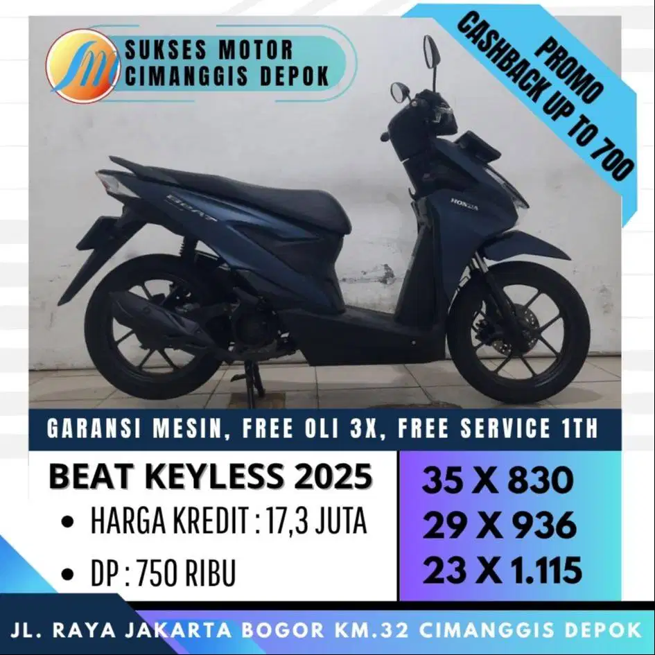 BEAT DELUXE KEYLES 2025 CASH KREDIT KARTU KREDIT [SUKSES MOTOR]