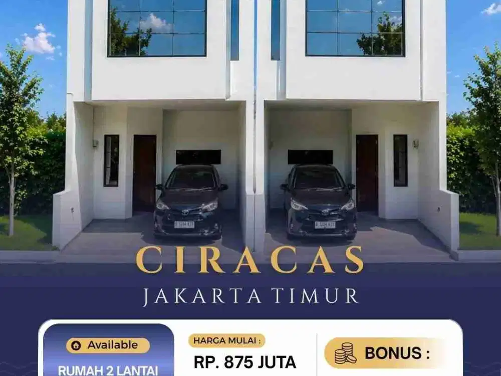 Rumah Baru Nyaman Super Strategis. Dekat Ke Mana-mana: 1Km ke Mall Graha Cijantung, 2km ke Pasar Ciracas, 2,3Km ke RSUD Pasarrebo, 3,2km ke Terminal Kampung Rambutan & Stasiun LRT Ciracas, 3,2Km ke Gerbang Tol Gedong