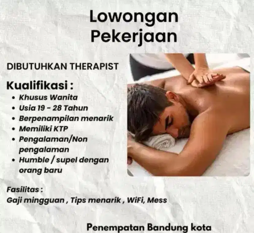 Lowongan Therapist Khusus wanita