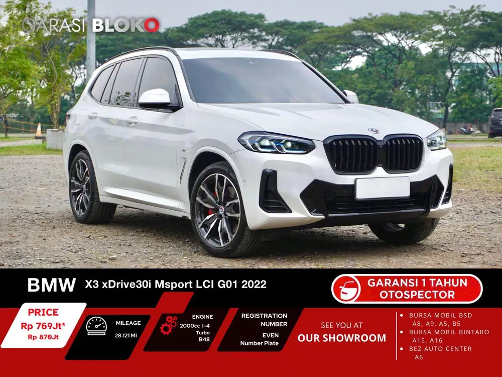 (Warranty ON) BMW X3 G01 LCI MSport  xDrive30i B48 2022/2023