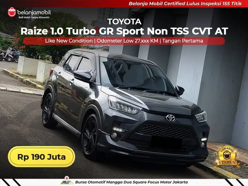 [ LOW KM 27RB ] Toyota Raize 1.0 Turbo GR Sport Non TSS AT 2021/2022
