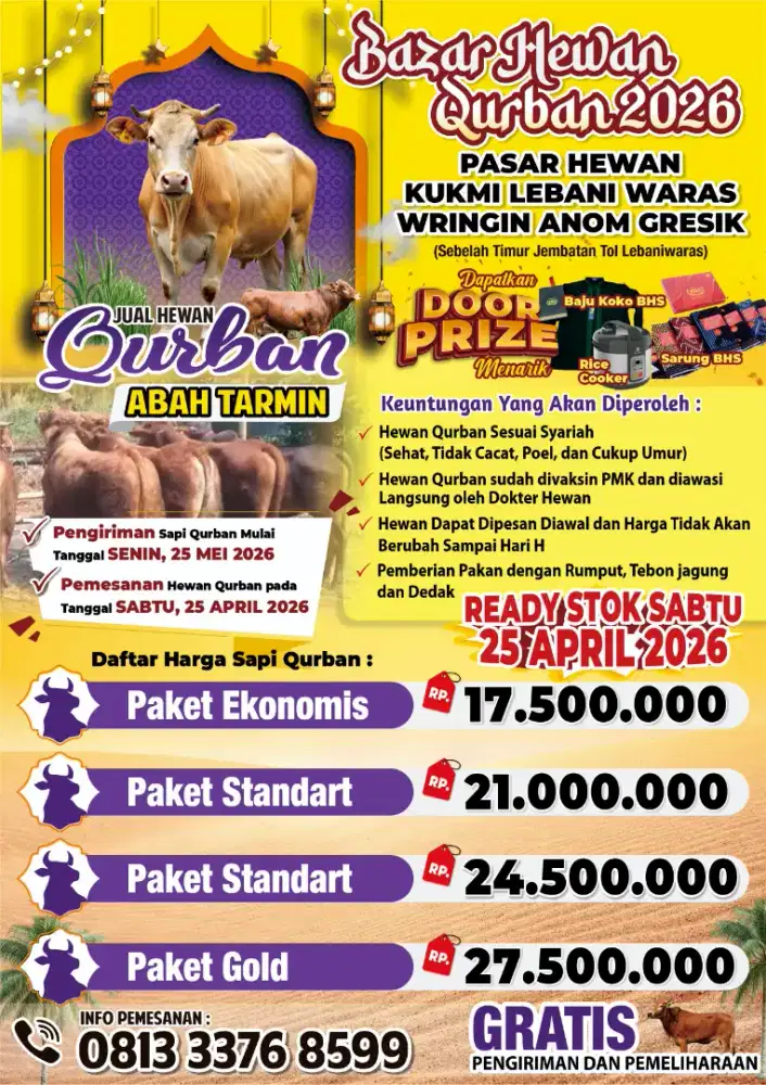 Sapi qurban Abah Tarmin BF