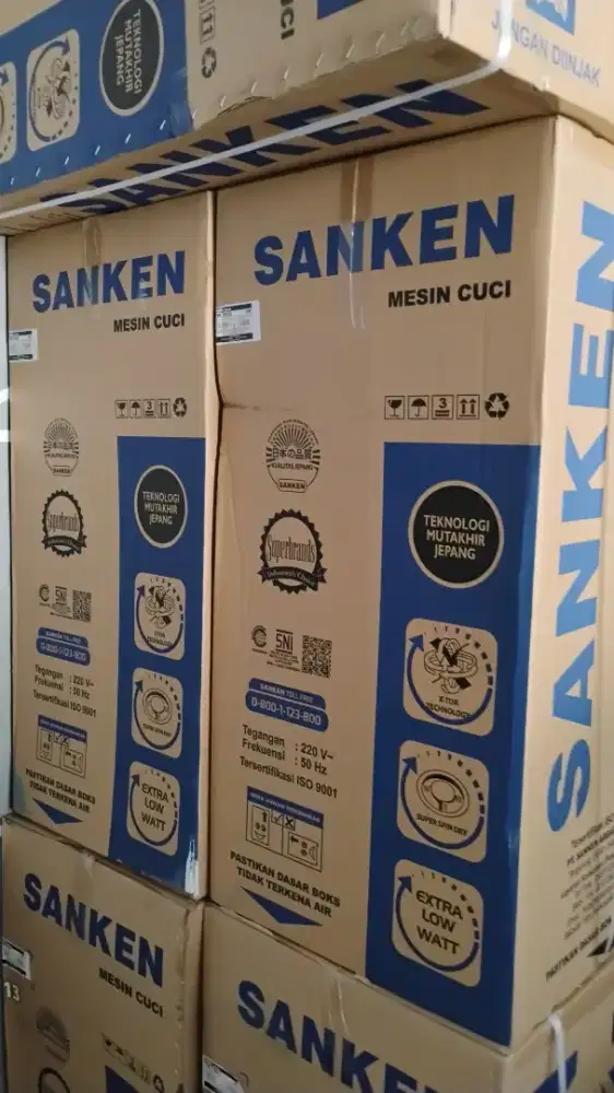 Mesin cuci Sanken 9 kg 2 tabung