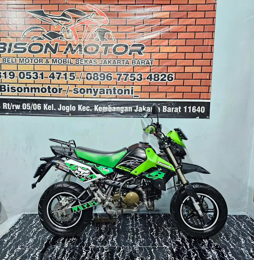 MEWAH ! KAWASAKI MINI TRAIL KSR CBU 110 NON KOPLING TAHUN 2011 HIJAU