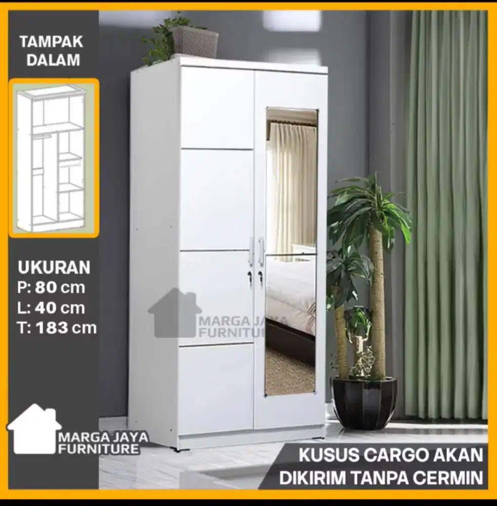 Lemari Pakaian 2 Pintu