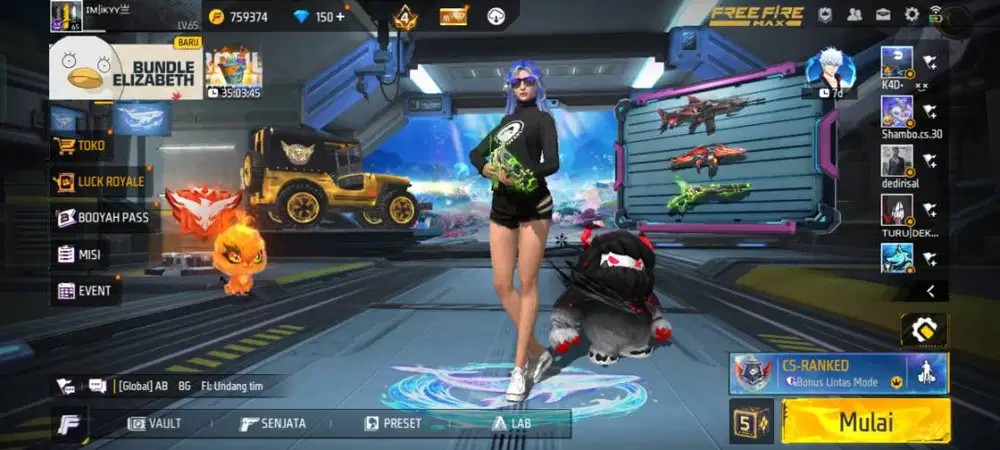 Jual akun ff amanah terpercaya