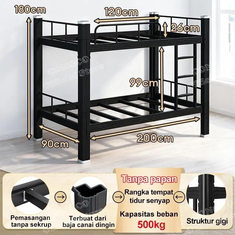 ranjang tingkat ukuran 90x200