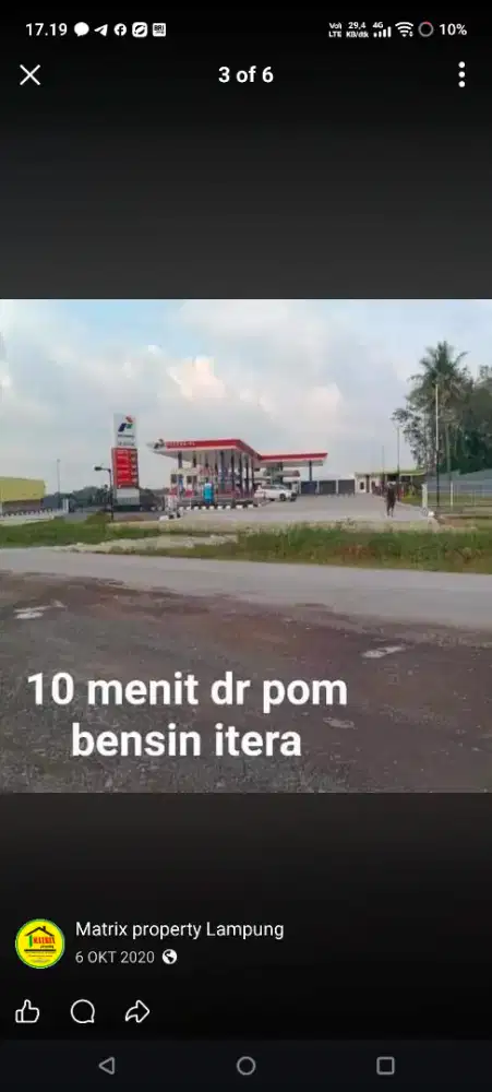 Tanah komersial kavling murah dekat ITERA