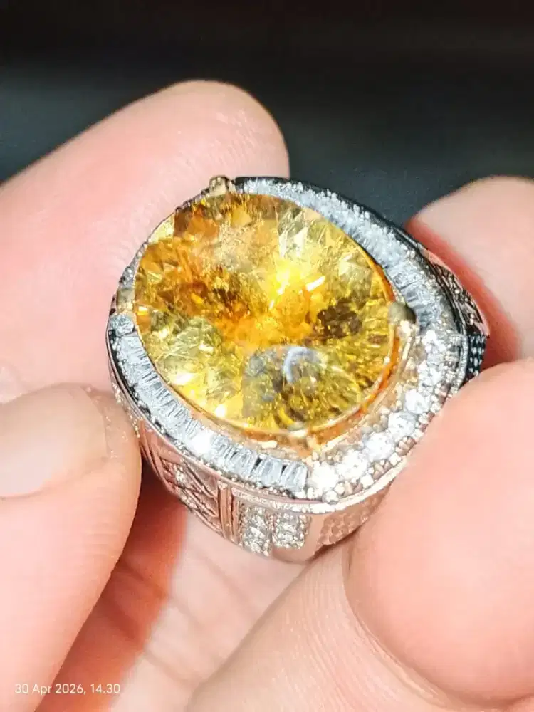 Batu Cincin Natural Citrine Mpo Lela