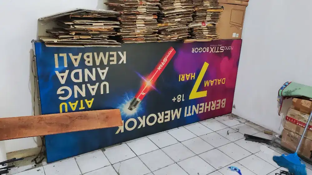 Neon Box, Plang Toko Bekas 300x120