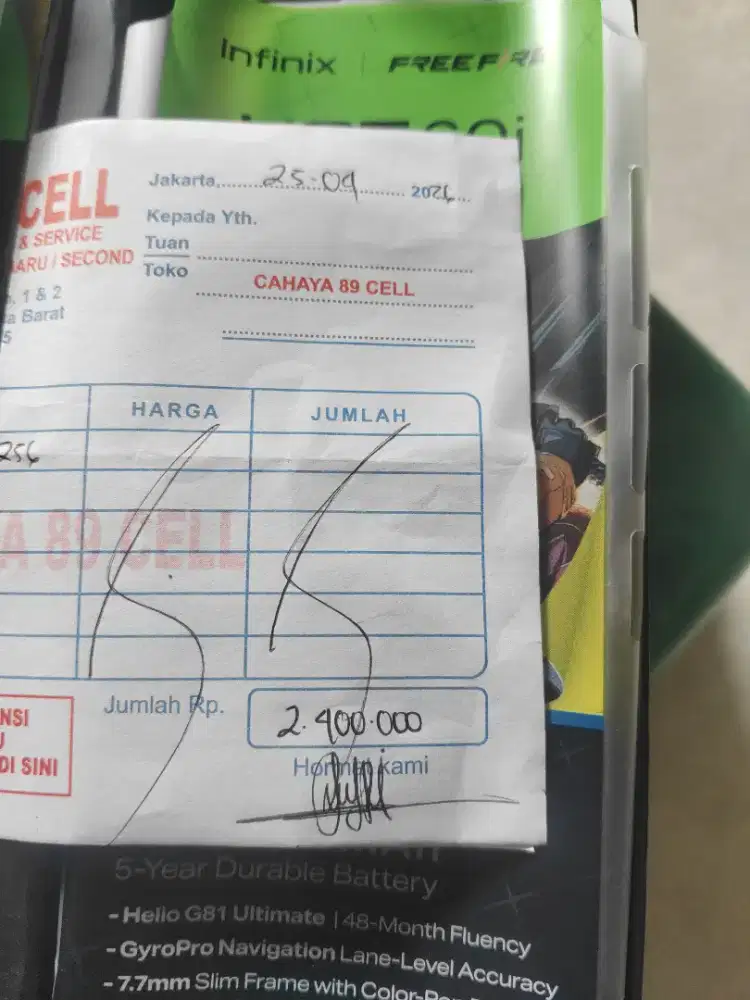 Infinix hot 60i kondisi like new