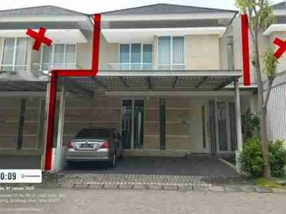 Dijual via lelang rumah di Greenlake Citraland Surabaya barat