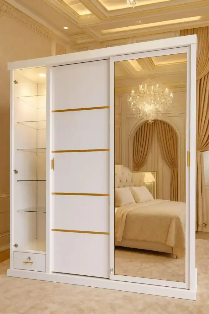 Lemari 3 pintu estetik