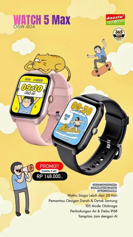 Smartwatch Oraimo Watch 5 Max