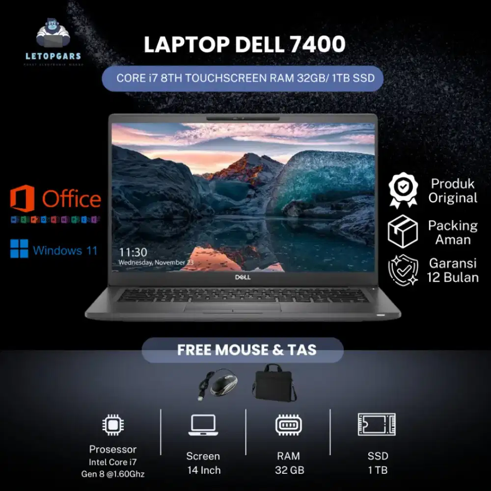 DELL Latitude 7400 Core i7 8th Touchscreen