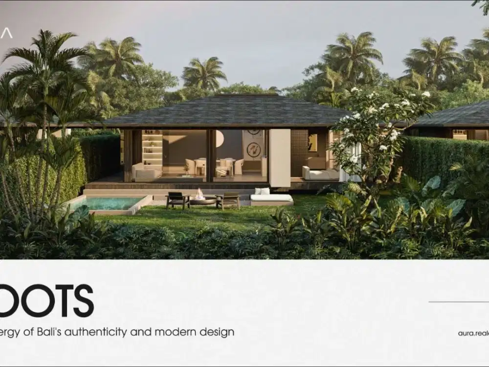 Villa Gaya Modern Disewakan Jangka Panjang 30 Th, di Ubud Area