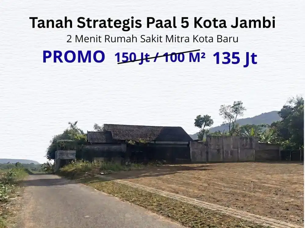 Tanah Pall 5 Kota Baru Jambi Ukuran 150 m2