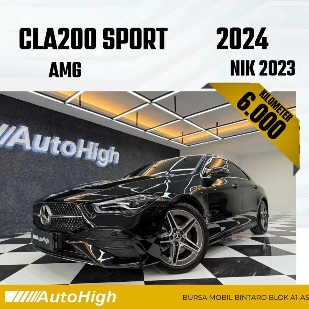 DP10% [Km6.000] CLA200 AMG 2023 Black / CLA 200 Reg 2024 #AUTOHIGH
