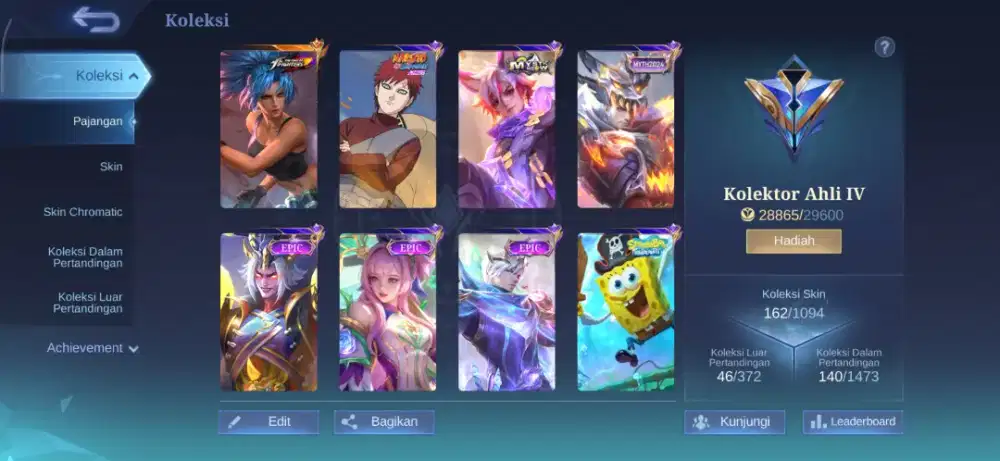 Akun Mobile Legends Ex Glory Emblem Max Gmail Fresh Anti Hackback