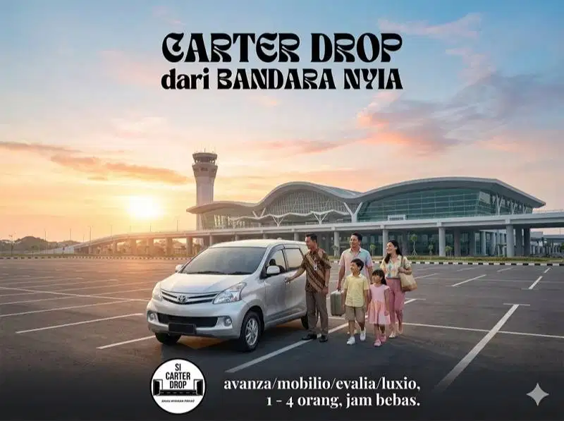 Carter Drop dari Bandara NYIA ke kota Jogja